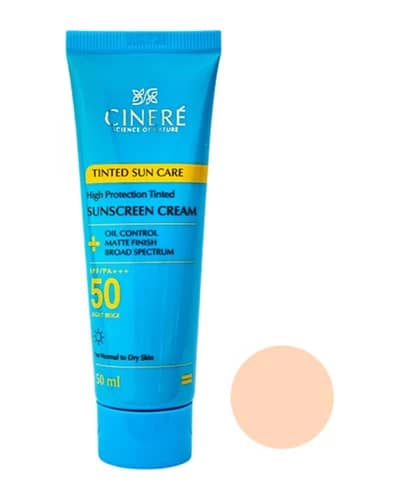 ضد آفتاب سینره SPF50 بژ روشن