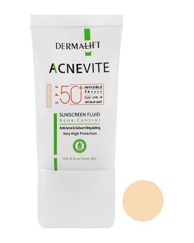 فلوئید ضد آفتاب رنگی آکنویت درمالیفت SPF50
