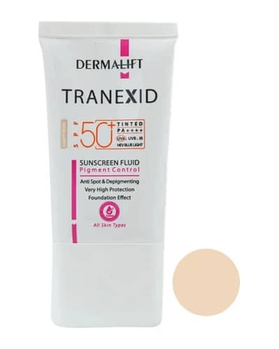 فلوئید ضد آفتاب رنگی ترنکسید درمالیفت SPF50 روشن کننده
