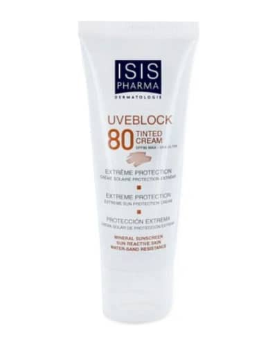 کرم ضد آفتاب مینرالSPF80 رنگی آیسیس فارما 40ml