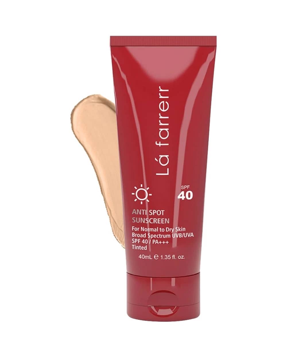 کرم ضد آفتاب و ضد لک رنگی پوست های خشک و معمولی SPF40 لافارر 40ml