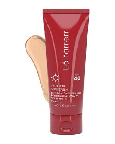 کرم ضد آفتاب و ضد لک رنگی پوست های چرب و مستعد آکنه SPF40 لافارر 40ml