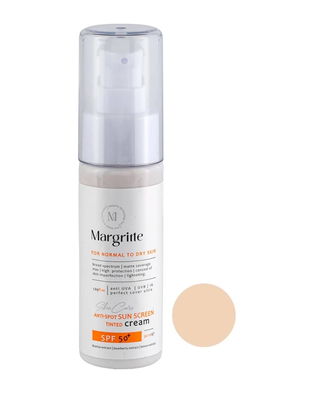 کرم ضد آفتاب روشن کننده پوست خشک مارگریت SPF50