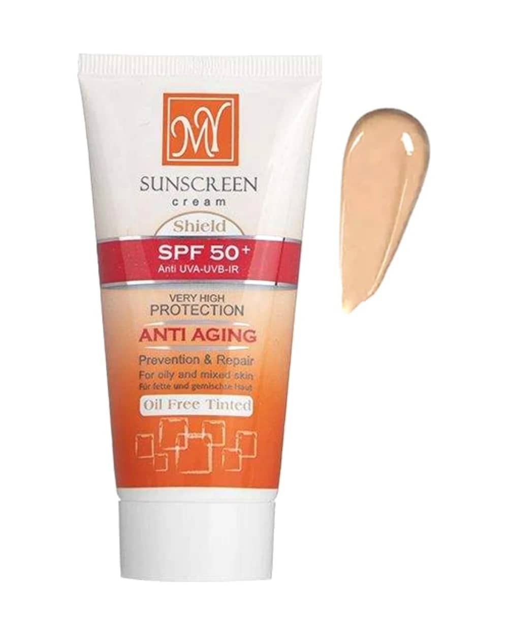 کرم ضد آفتاب ضد چروک رنگی فاقد چربی SPF 50 مای 50ml