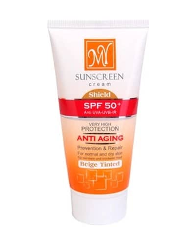 کرم ضد آفتاب ضد چروک شیلد رنگی SPF 50 مای