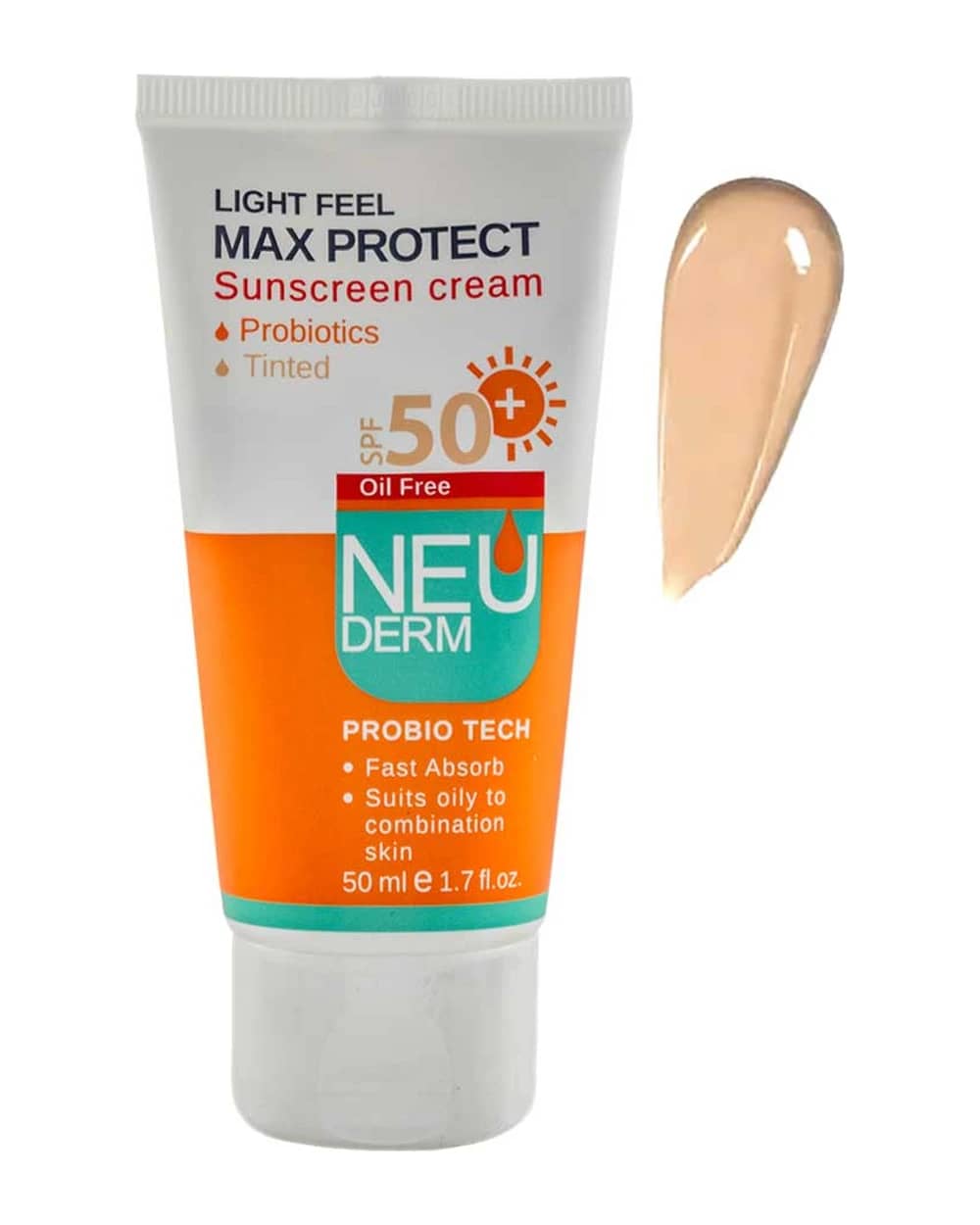 ضد آفتاب رنگی پوست های چرب تا مختلط Max Protect SPF50 نئودرم 50ml