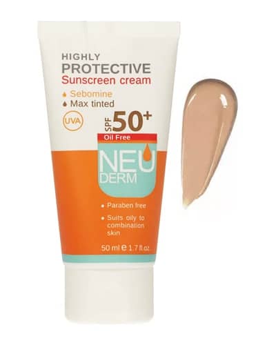 ضد آفتاب رنگی پوست های چرب تا مختلط Highly Protective SPF50 نئودرم 50ml