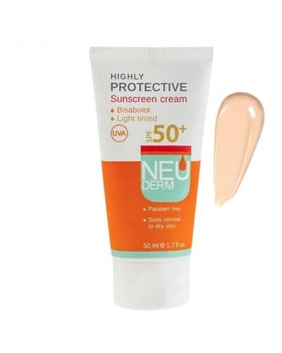 ضد آفتاب رنگی پوست های نرمال تا خشک Highly Protective SPF50 نئودرم 50ml
