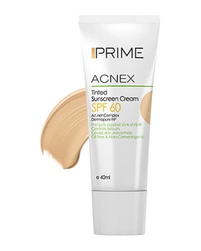 کرم ضد آفتاب رنگی فاقد چربی SPF60 پریم 40ml
