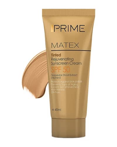 کرم ضد آفتاب رنگی جوان کننده SPF50 پریم 40ml