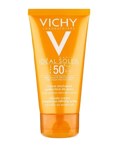 کرم ضد آفتاب رنگی مناسب پوست های نرمال تا خشک Velvety SPF50 ویشی 50ml