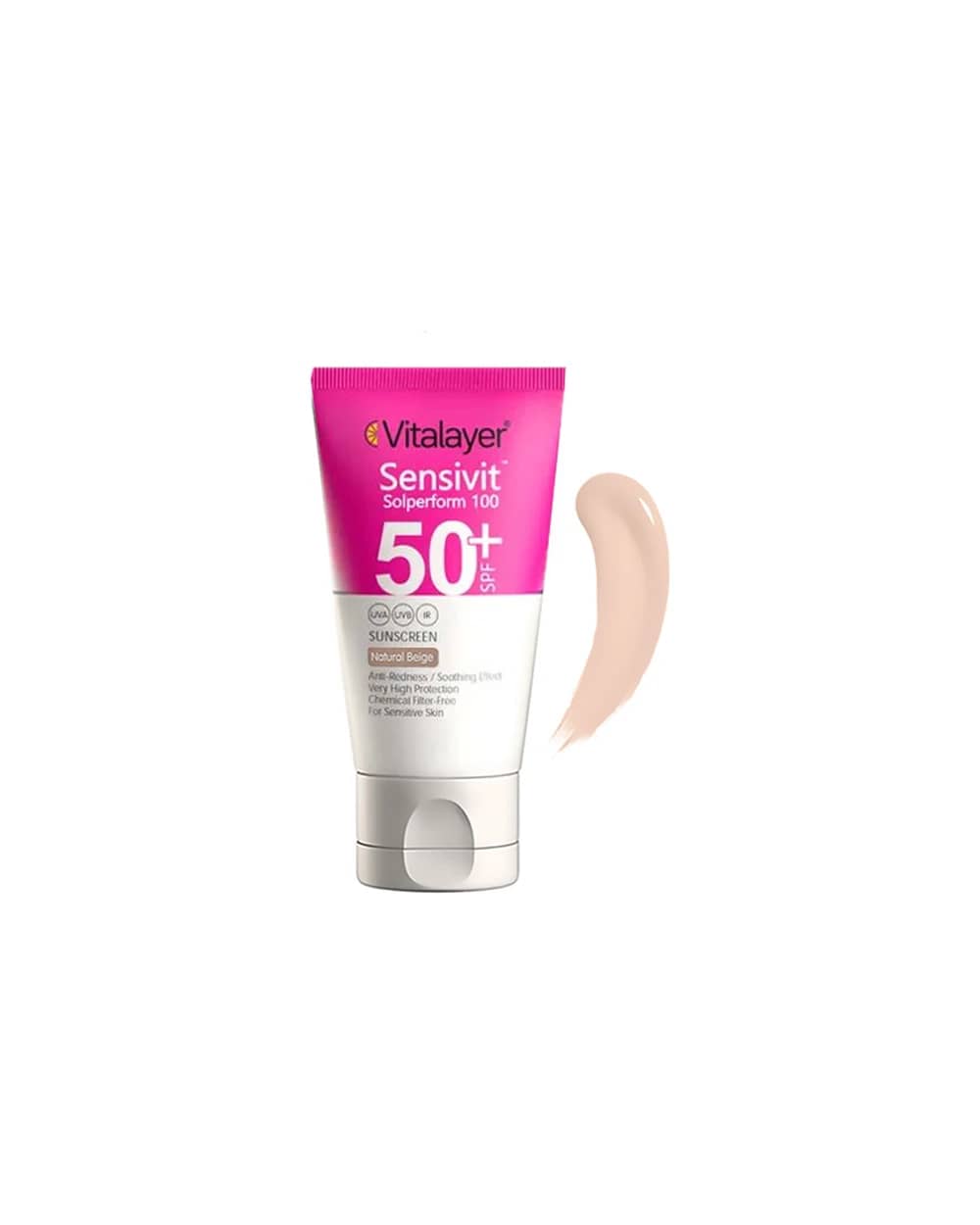 کرم ضد آفتاب رنگی پوست حساس Sensivit SPF50 ویتالیر 40ml