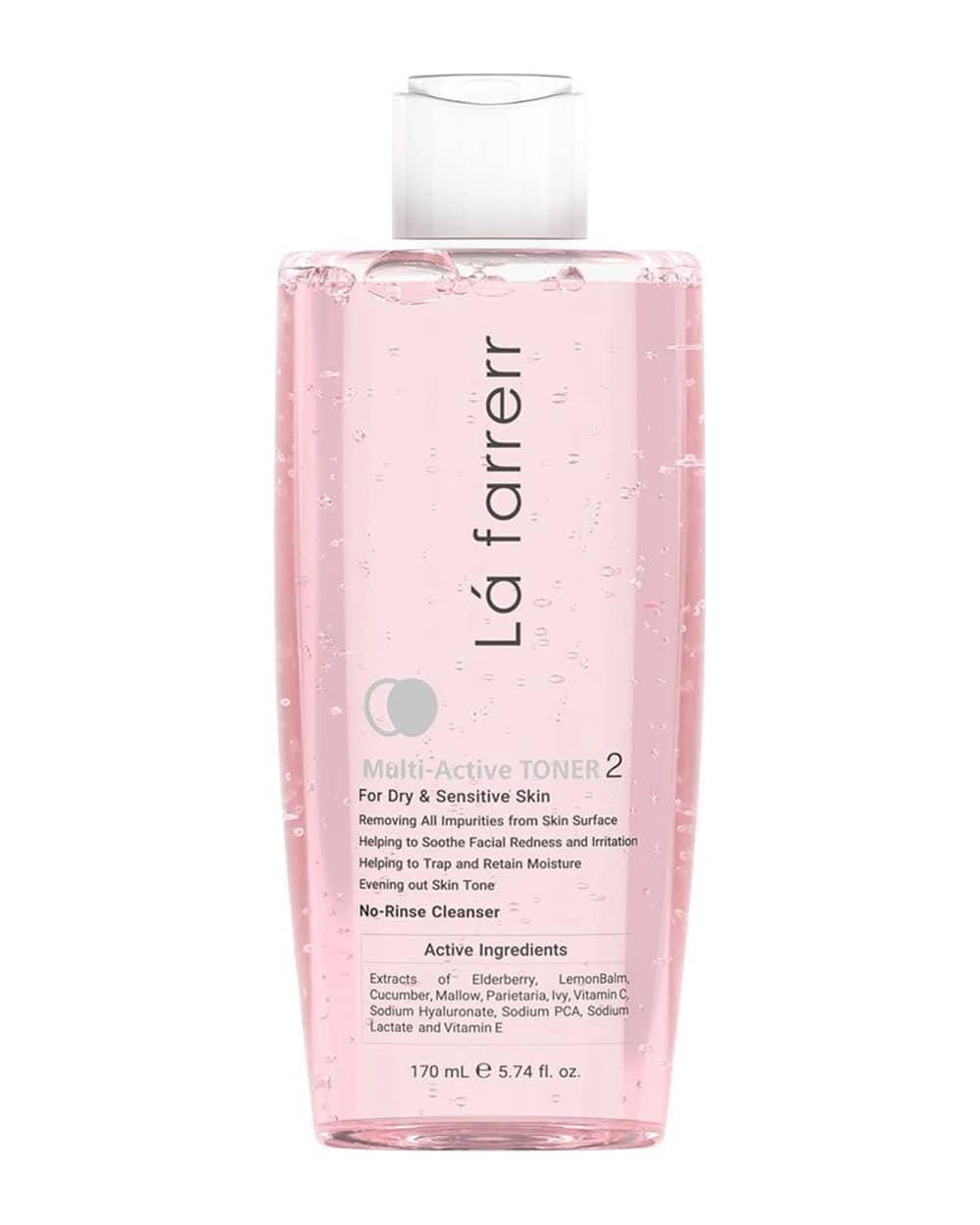 تونر مولتی اکتیو پوست خشک و حساس لافارر 170ml