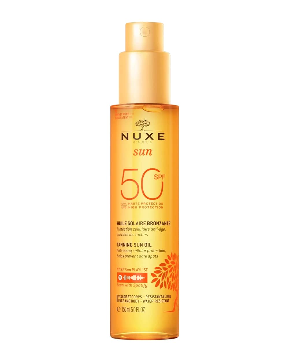 NUXE Face and Body olio abbronzante viso e corpo con SPF 50 150 ml