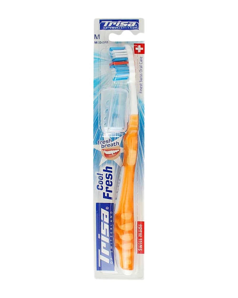 مسواک با برس متوسط همراه با درپوش Cool Fresh تریزا