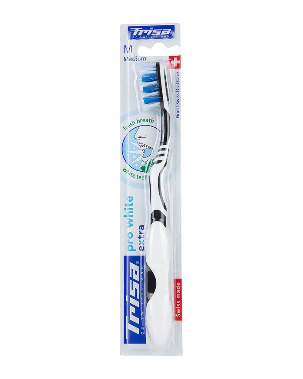 مسواک با برس متوسط Extra Pro White تریزا