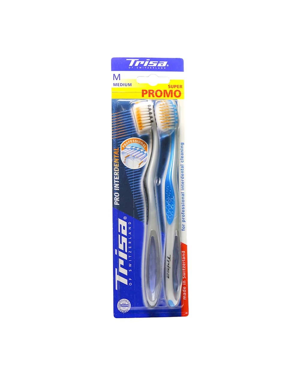 پک دو عددی مسواک Pro Interdental با برس متوسط تریزا