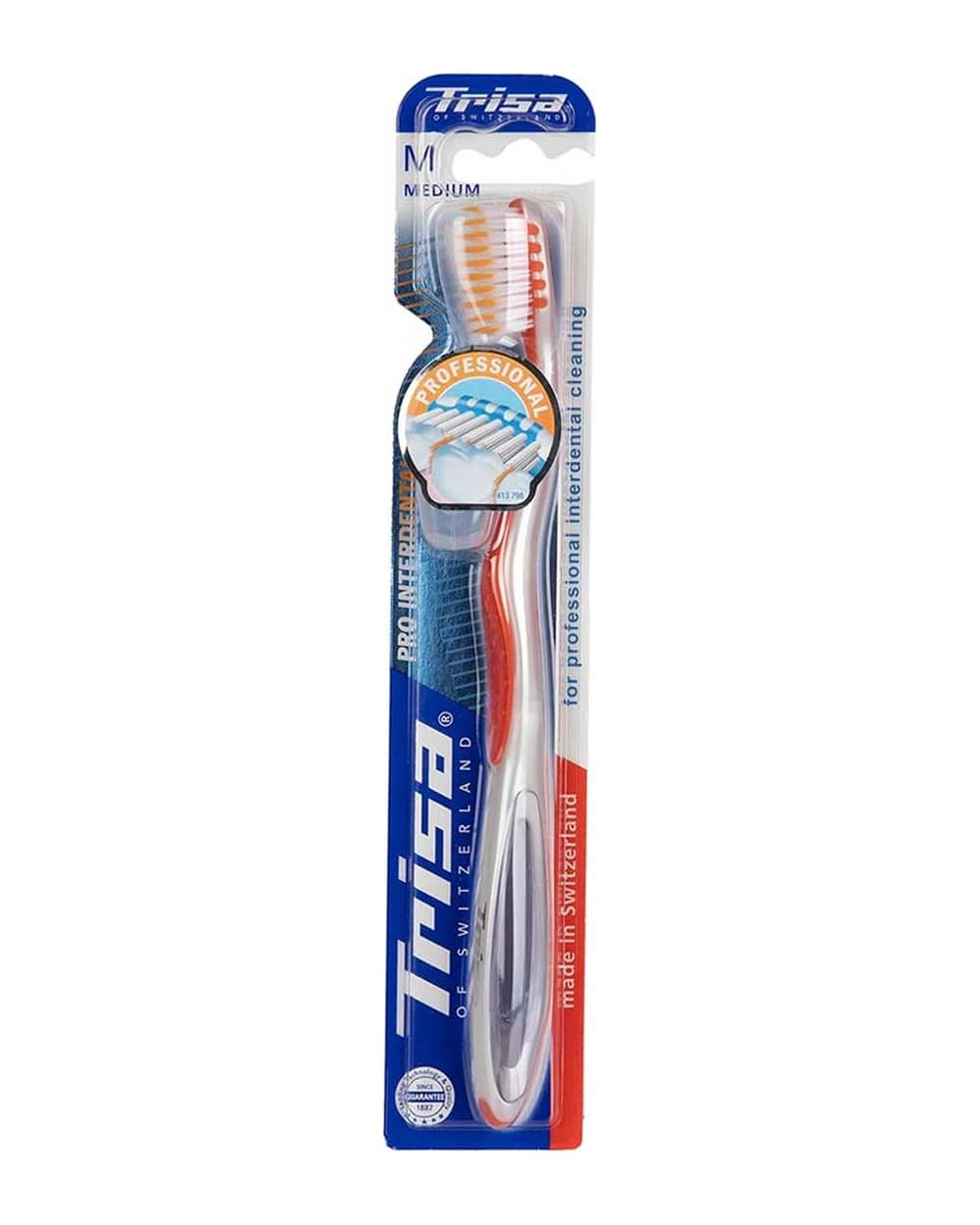 مسواک با برس متوسط همراه با درپوش Pro Interdental تریزا