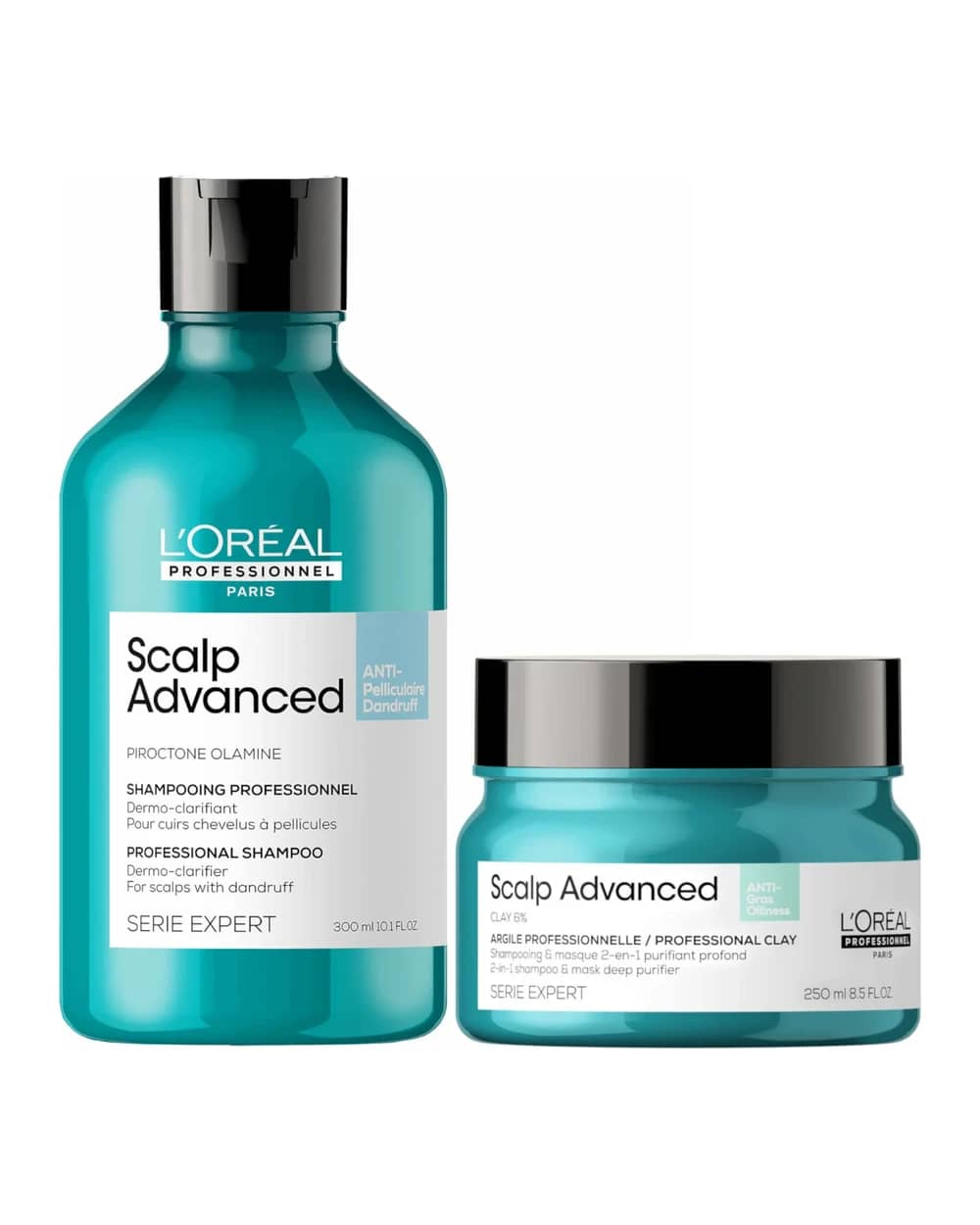 L'Oréal Professionnel Serié Expert Scalp Advanced Anti-Dandruff Shampoo and Mask Routine for Oily Dandruff Hair