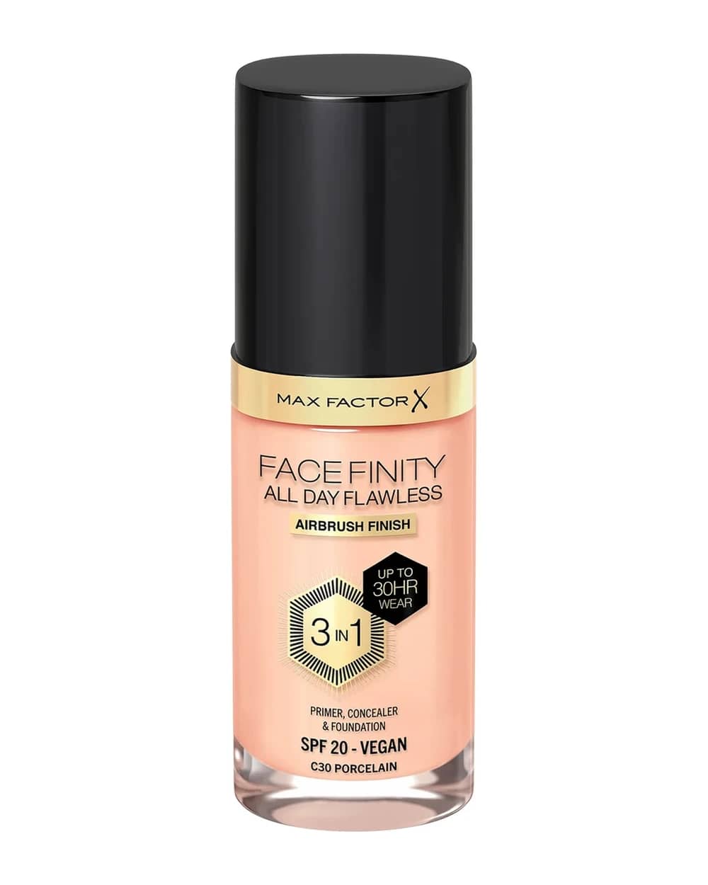 Max Factor Facefinity All Day Flawless 3 in 1 Vegan Foundation 30ml (Various Shades)