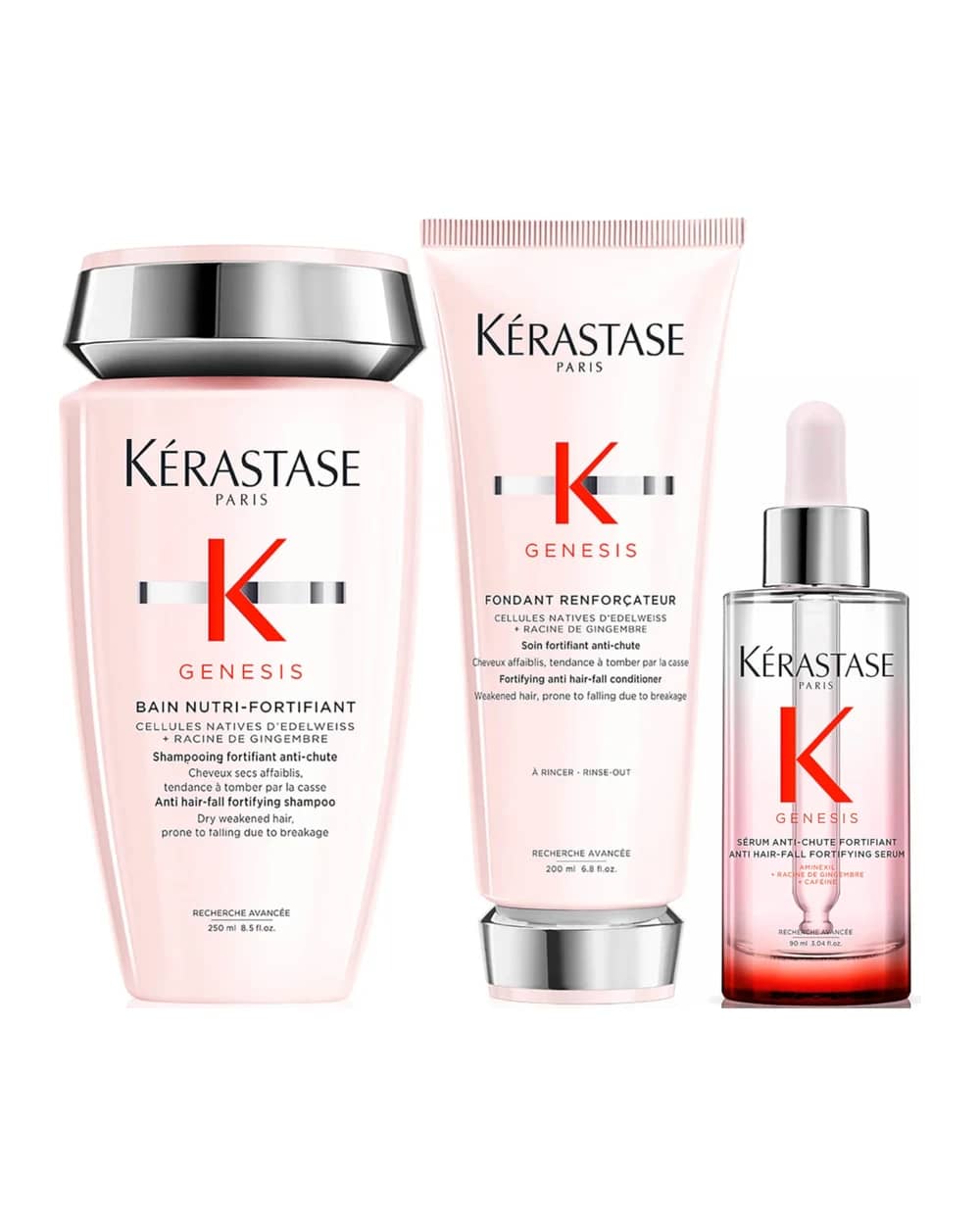 Kérastase Genesis Shampoo, Conditioner and Serum Hair Trio Routine