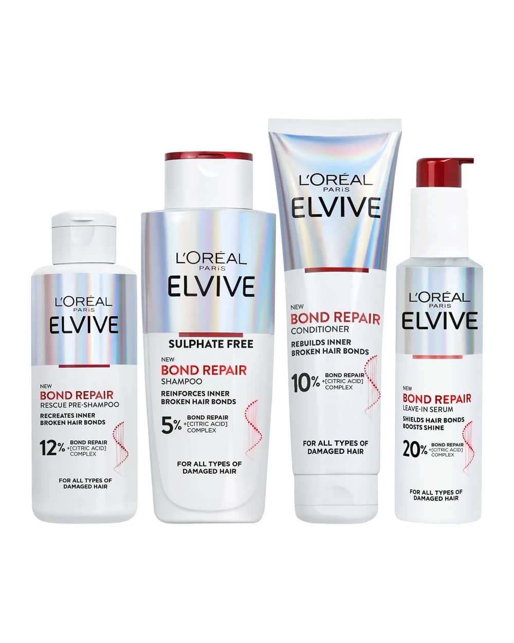 L'Oréal Paris Elvive Bond Repair Full Routine Bundle for Damaged Hair
