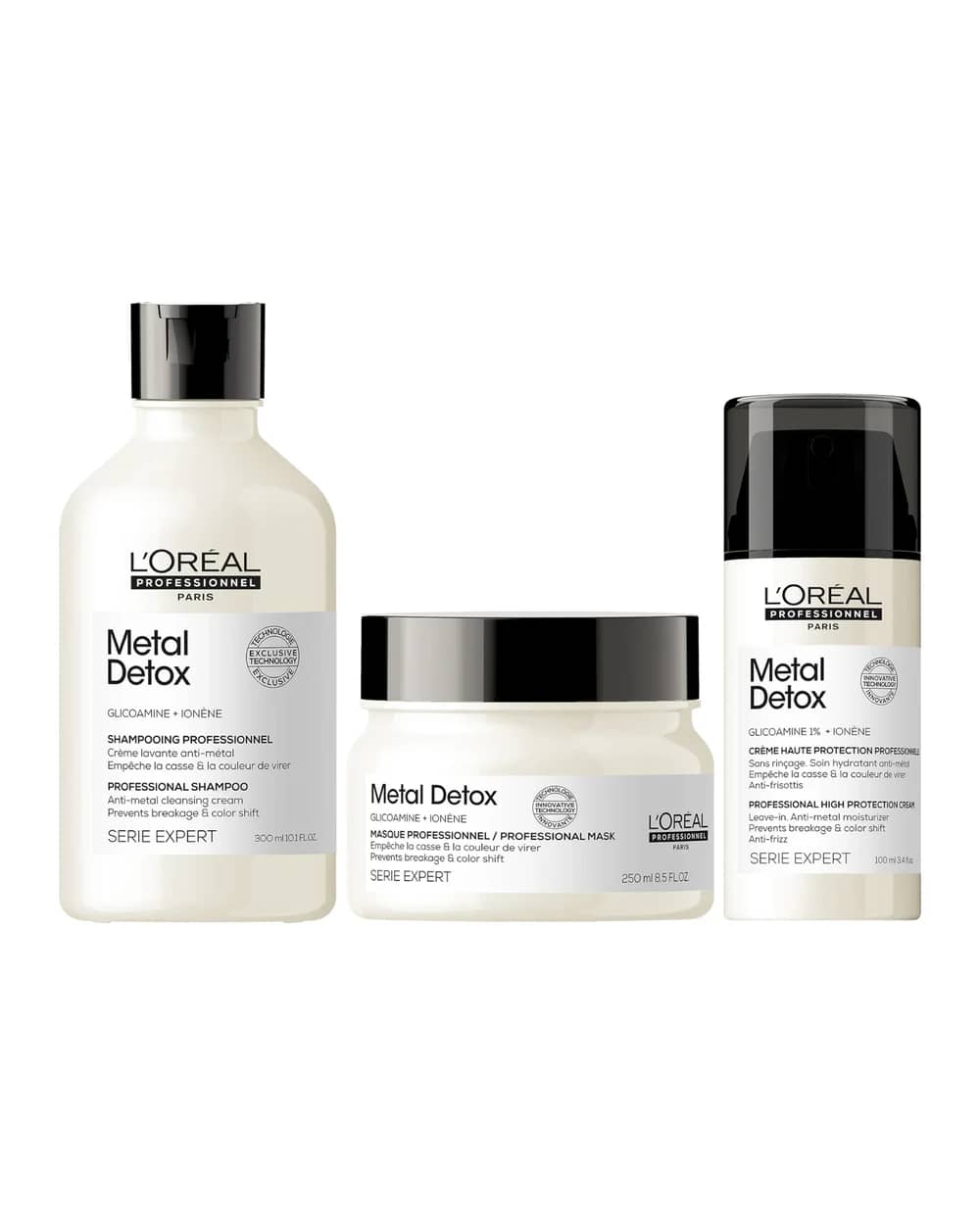 L'Oréal Professionnel Metal Detox Shampoo Masque and Leave-in Cream Bundle