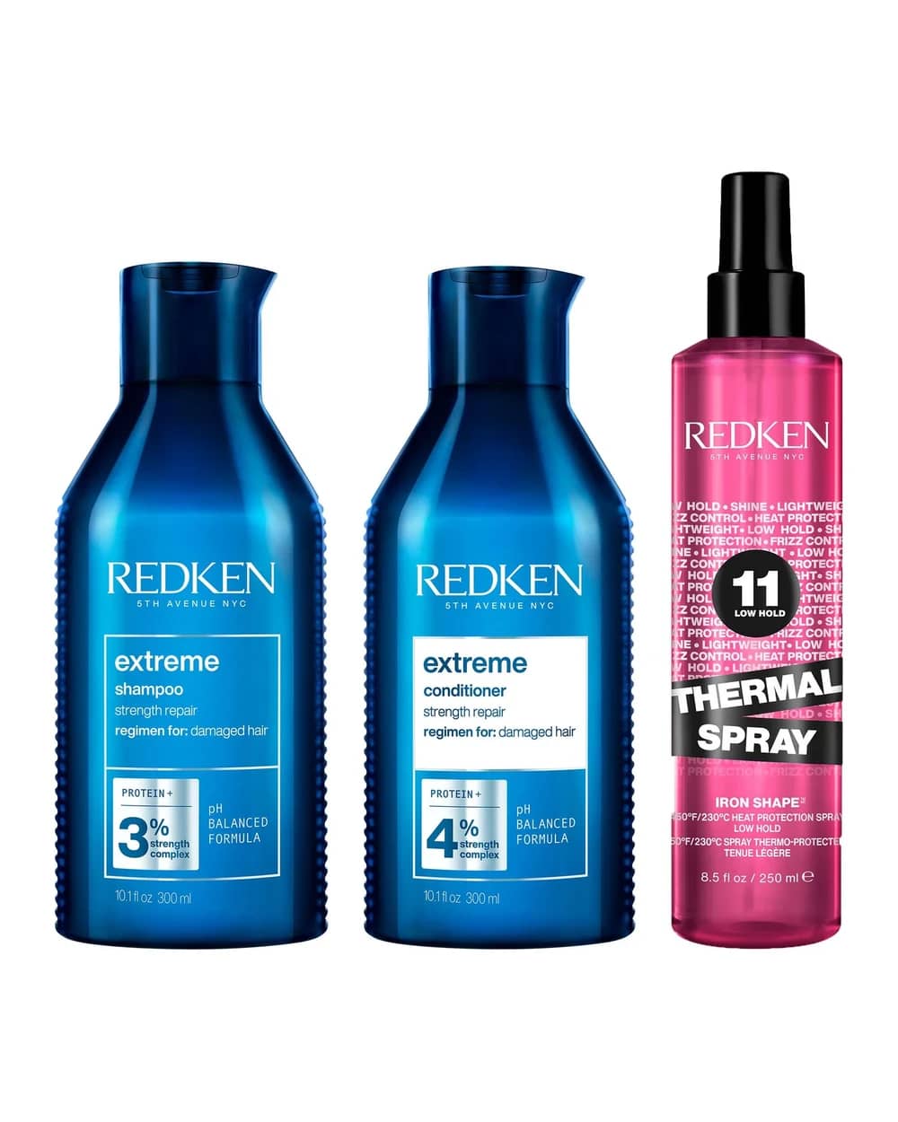 Redken Extreme Shampoo and Conditioner For Damaged Hair with Thermal Spray Heat Protector