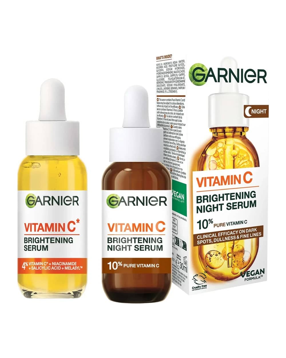 Garnier Vitamin C Day and Night Serum Set for Face, Anti-Dark Spots and Brightening 30ml