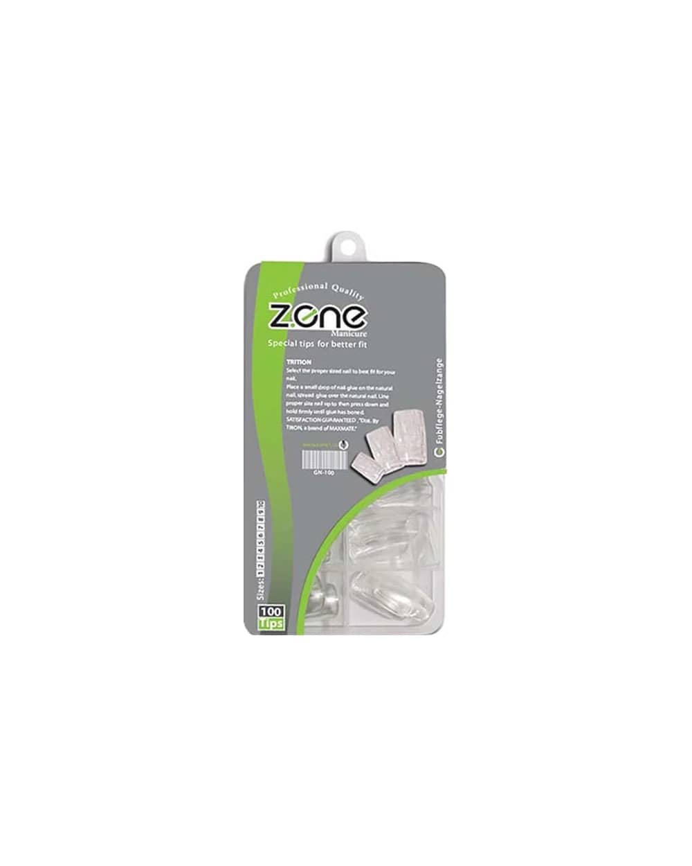 ناخن مصنوعی مربعی زد وان مدل Z-1000T (بی رنگ کد 200)
