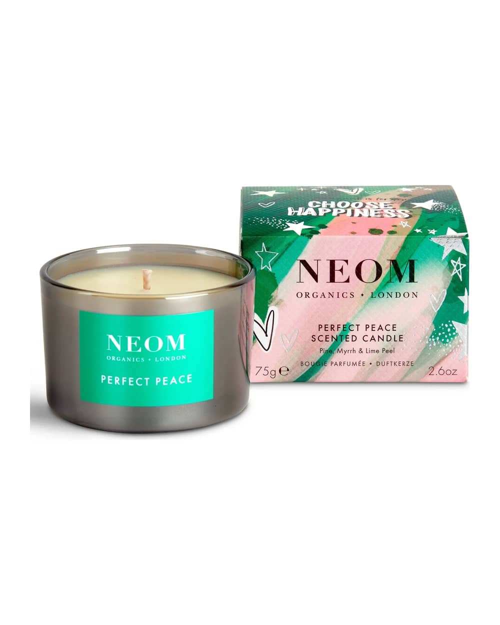 NEOM Perfect Peace candela formato da viaggio 75 g