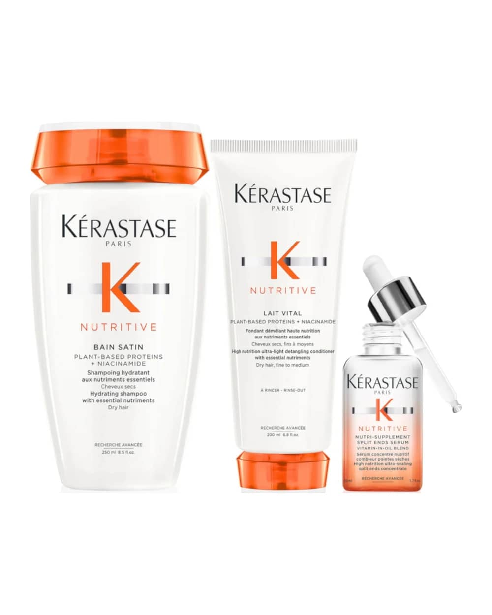 Kérastase Nutritive Root To Tip Hydrating Heroes Nourish and Smooth Bundle for Fine-Medium Dry Hair