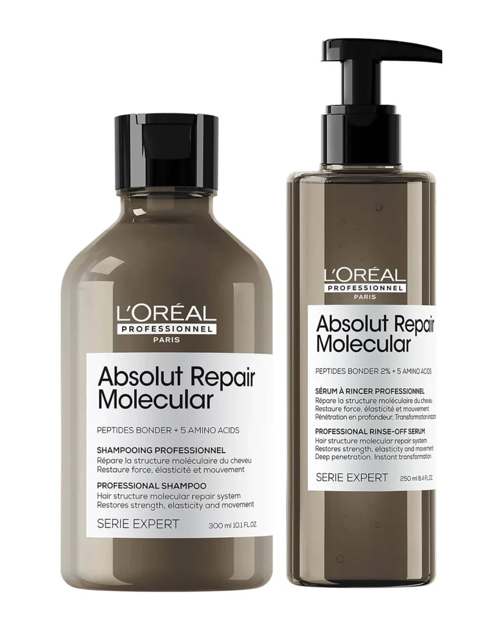 L'Oréal Professionnel Serie Expert Absolut Repair Molecular Shampoo and Rinse-off Serum Duo for Damaged Hair