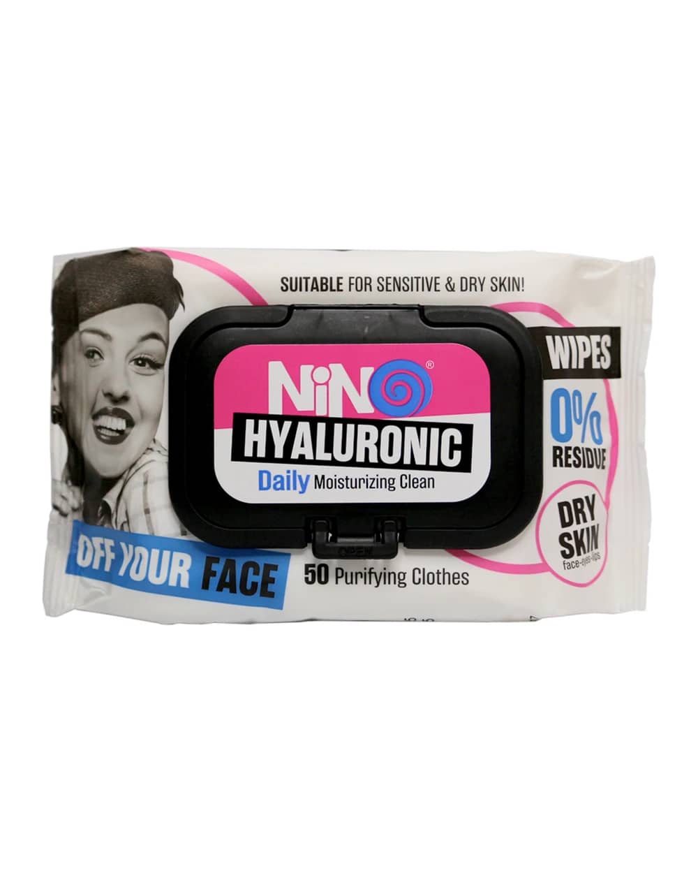 دستمال مرطوب آرایشی پوست خشک و حساس Hyaluronic نینو