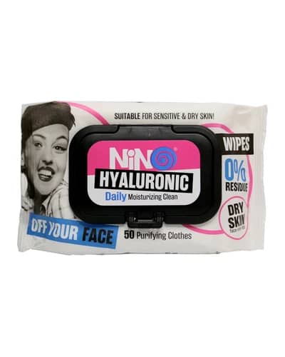 دستمال مرطوب آرایشی پوست خشک و حساس Hyaluronic نینو