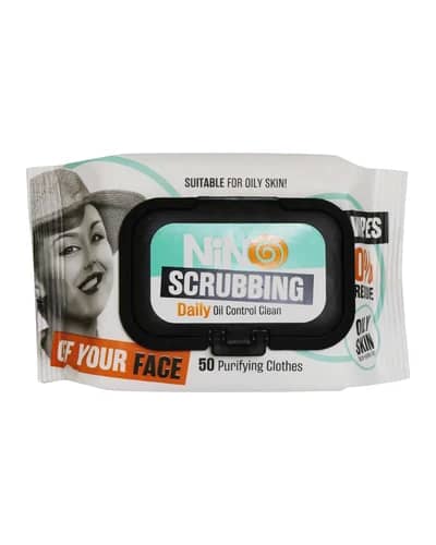 دستمال مرطوب آرایشی پوست چرب Scrubbing نینو