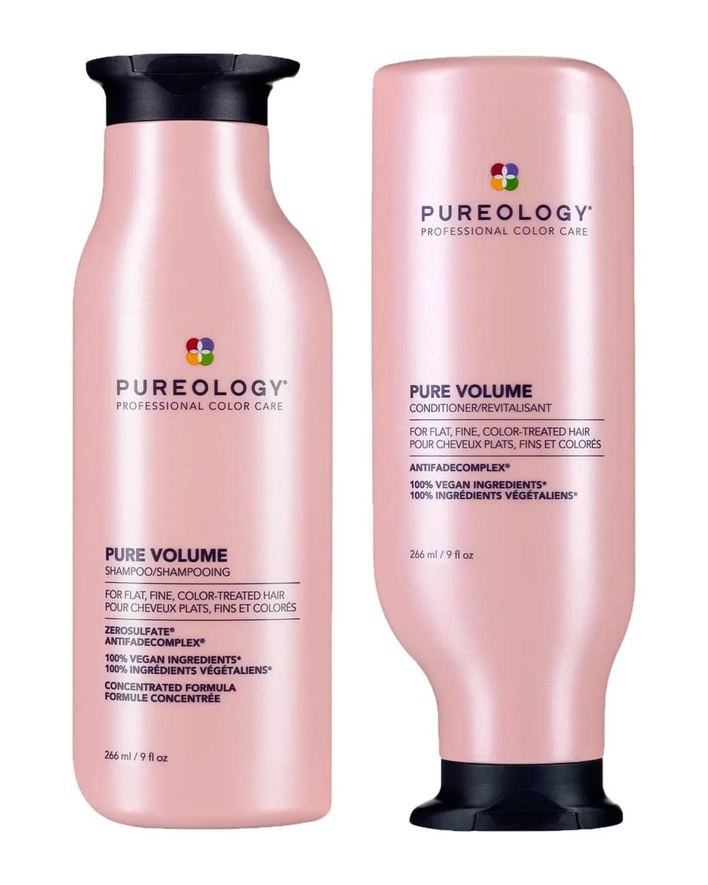 Pureology Pure Volume Shampoo and Conditioner Routine For Flat, Fine, Colour Treated Hair 266ml