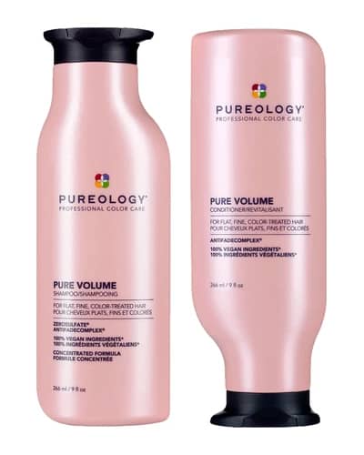 Pureology Pure Volume Shampoo and Conditioner Routine For Flat, Fine, Colour Treated Hair 266ml