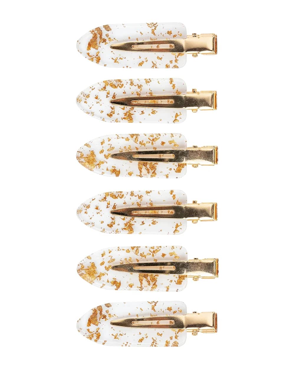 brushworks Gold Flake Fermagli per Capelli Anti-traccia Dorati