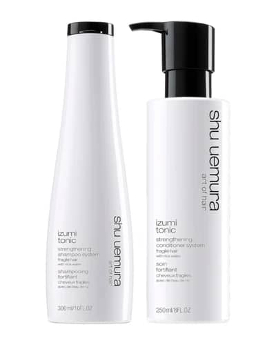Shu Uemura Art of Hair Izumi Tonic Rice Water Shampoo and Conditioner Routine