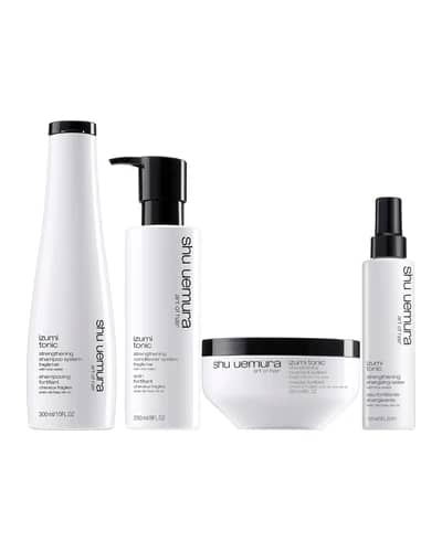Shu Uemura Art of Hair Izumi Tonic Rice Water Shampoo, Conditioner, Hair Mask and Tonic Water Routine