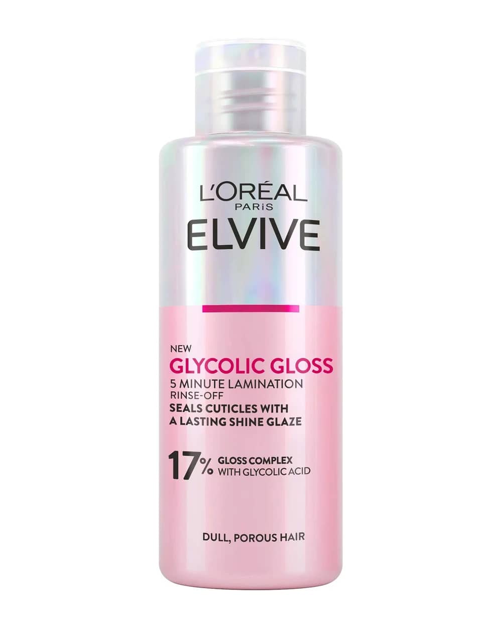 L'Oréal Paris Elvive Glycolic Gloss Trattamento Laminazione per Capelli Spenti 5 Minuti con Risciacquo 150 ml