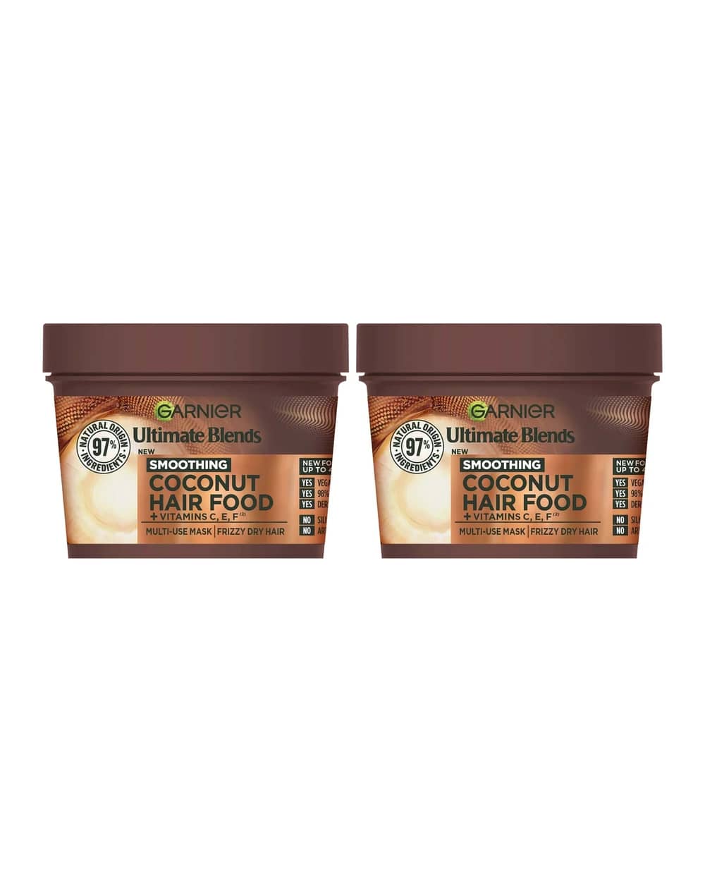 Garnier Ultimate Blends Coconut 3-in-1 Frizzy Hair Mask Duo