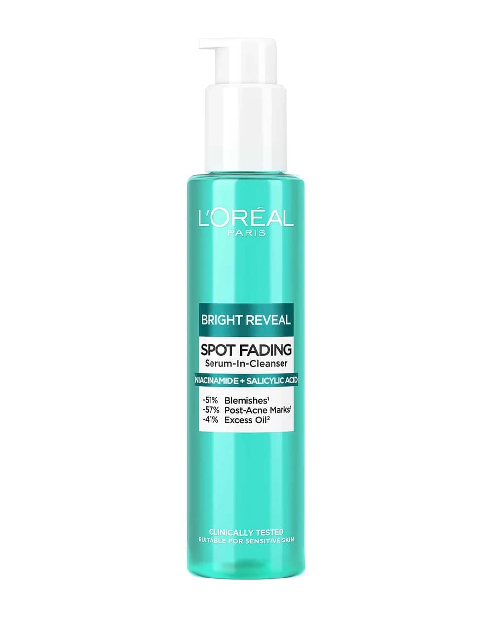 L'Oréal Paris Bright Reveal Spot Fading Siero e Detergente con Niacinamide e Acido Salicilico 150 ml