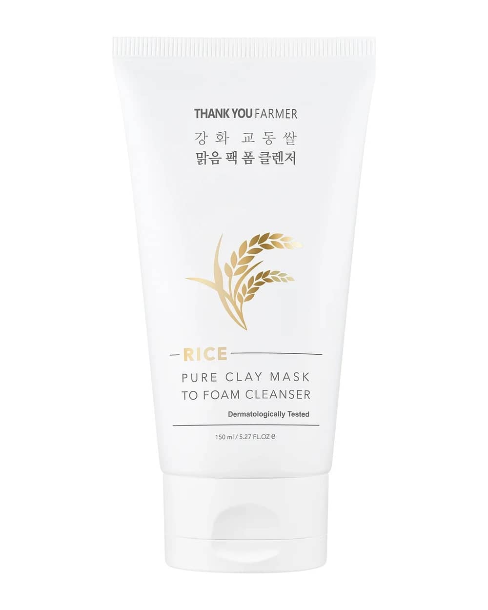 Thank You Farmer Rice Pure Clay Mask to Foam Cleanser 150ml