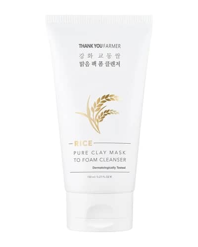 Thank You Farmer Rice Pure Clay Mask to Foam Cleanser 150ml