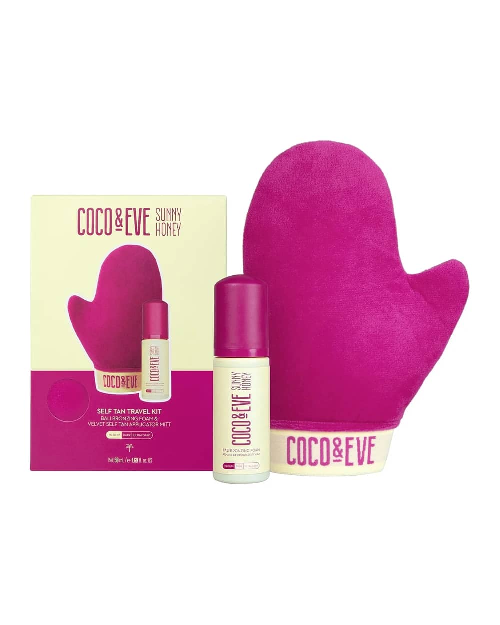 Coco & Eve Cofanetto Self Tan Travel Kit - Medium