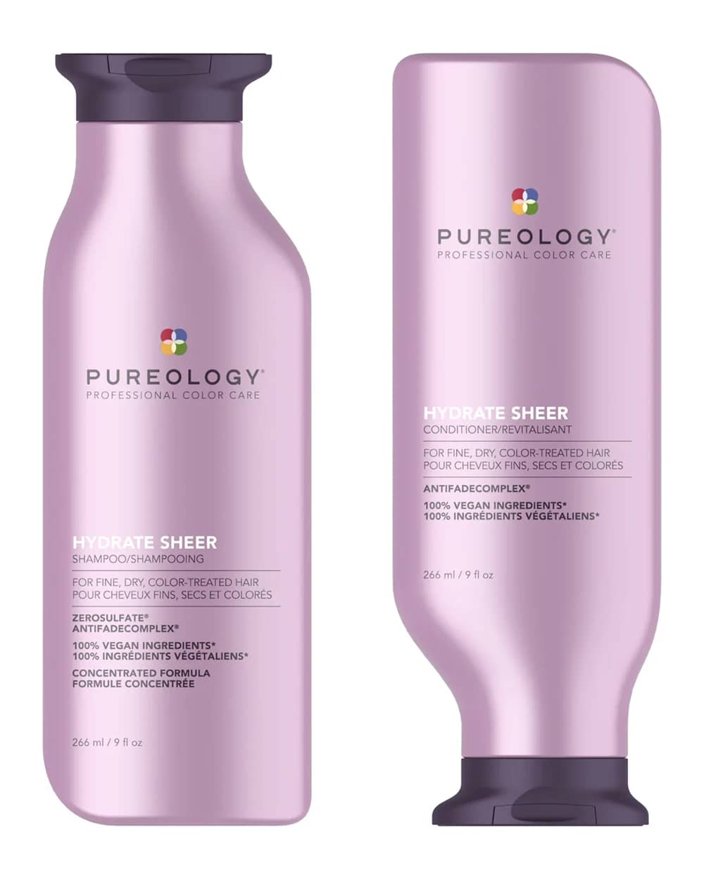 Pureology Hydrate Sheer Shampoo and Conditioner Bundle for Fine, Dry Hair, Sulphate Free for a Gentle Cleanse