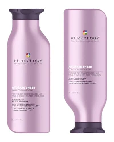 Pureology Hydrate Sheer Shampoo and Conditioner Bundle for Fine, Dry Hair, Sulphate Free for a Gentle Cleanse