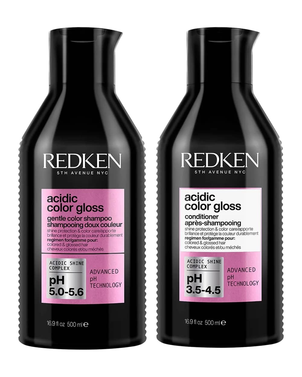 Redken Acidic Color Gloss Sulphate-Free Shampoo and Conditioner 500ml, Colour Protection Routine for Glass-Like Shine Bundle